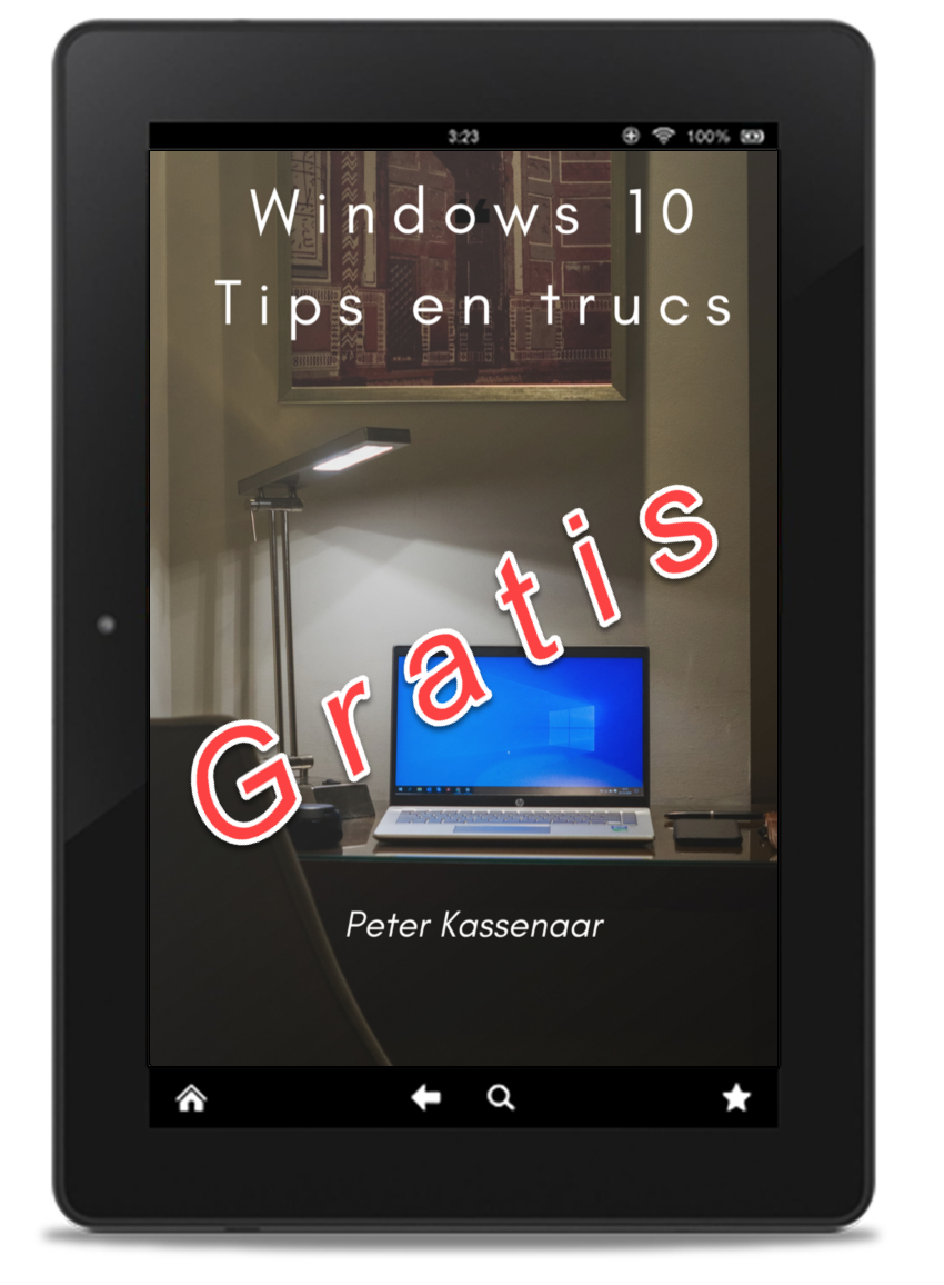 Cover van gratis pdf op tablet